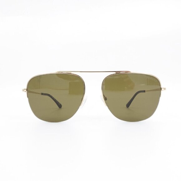 Tom Ford TF667 Abott Sunglasses Brown and Gold OS - Picture 4 of 13